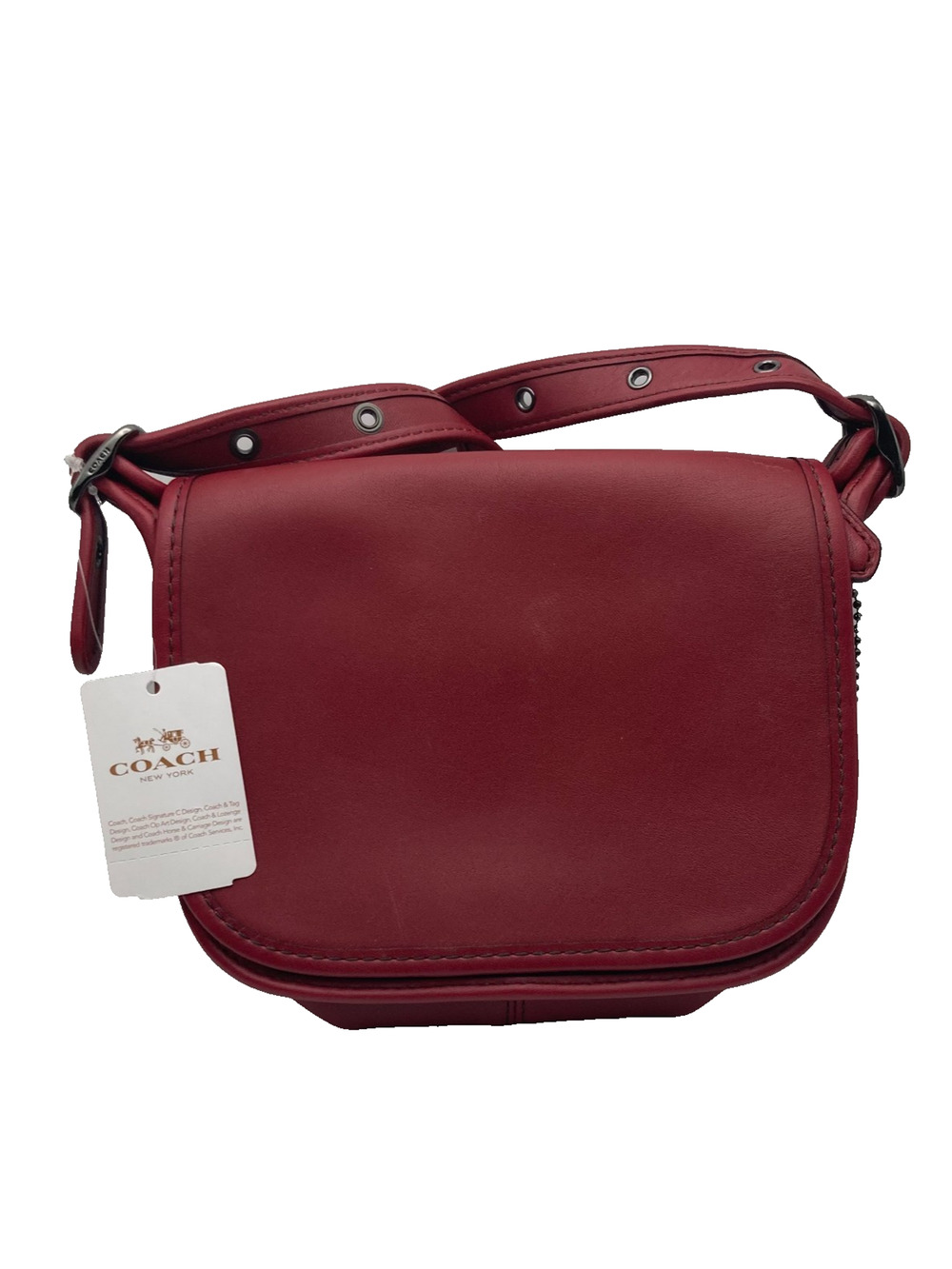 Coach Saddle 18 57731 Dark Cherry Glovetanned Leather Crossbody Shoulder Bag NWT